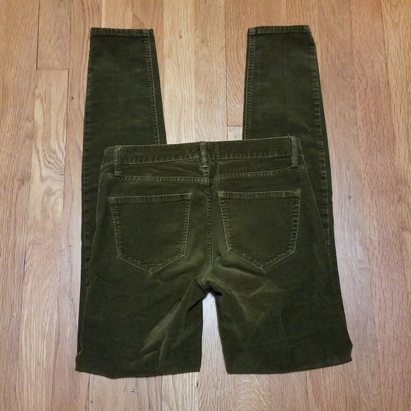 Madewell Classic Straight Jeans: Corduroy Edition Green 25 - Picture 6 of 8